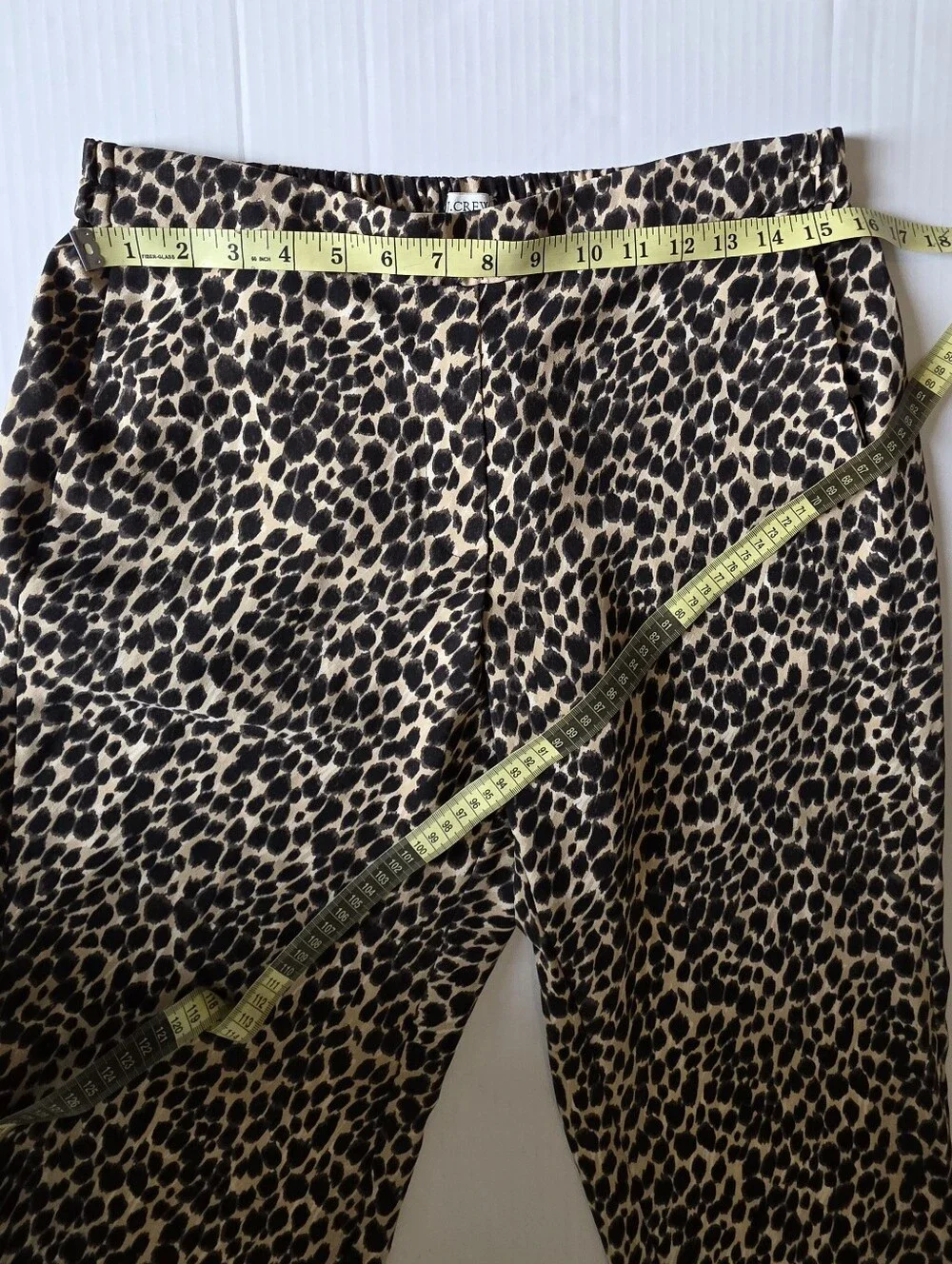 J.crew Leopard Print Stright leg Trousers Relaxed Pants Pull-on Mob Wife Indie
